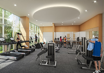 3d architectural rendering interior gym day - Infinite Prospects