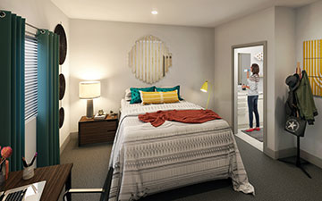 3d architectural rendering bedroom - Infinite Prospects